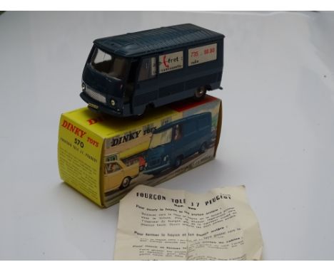 DINKY: A French DINKY 570 Peugeot J7 van 'Allo-Fret' - VG (no aerial) with instructions in VG box