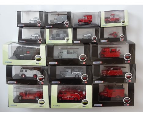 GENERAL DIECAST: A quantity of 1:76 scale diecast fire service related vehicles by OXFORD DIECAST - appear unused - VG/E in G