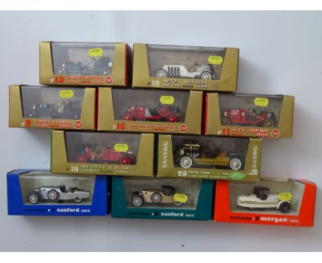 GENERAL DIECAST: A quantity of diecast vintage cars by BRUMM - VG/E  in G/VG boxes (10)