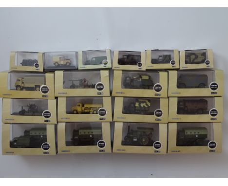 GENERAL DIECAST: A quantity of 1:76 scale diecast military vehicles by OXFORD DIECAST - appear unused - VG/E in G/VG boxes (1