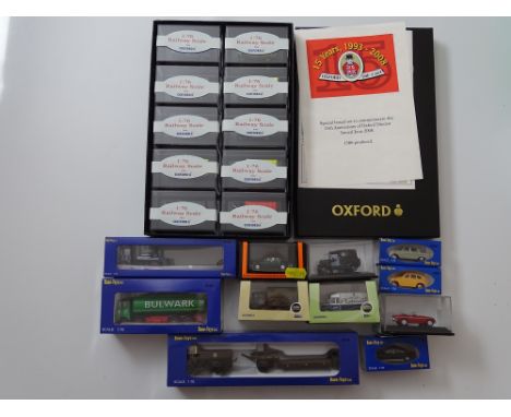 GENERAL DIECAST: A group of 1:76 scale diecast vehicles by BASE TOYS, OXFORD DIECAST etc to include an OXFORD DIECAST 15th An