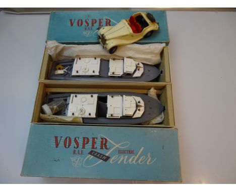 VINTAGE TOYS: A pair of RAF Vosper Crash Tenders in original VICTORY INDUSTRIES Boxes - both appear complete - together with 