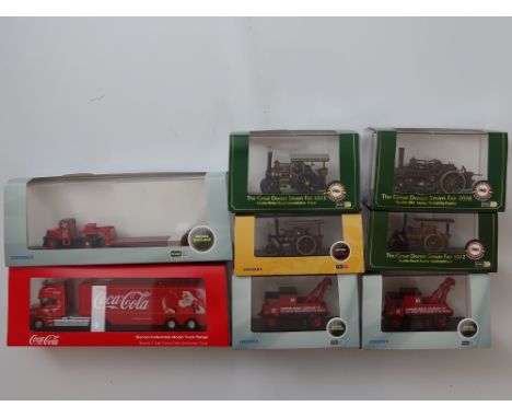 GENERAL DIECAST: A small group of 1:76 scale commercial vehicles by OXFORD DIECAST including a group of limited edition steam