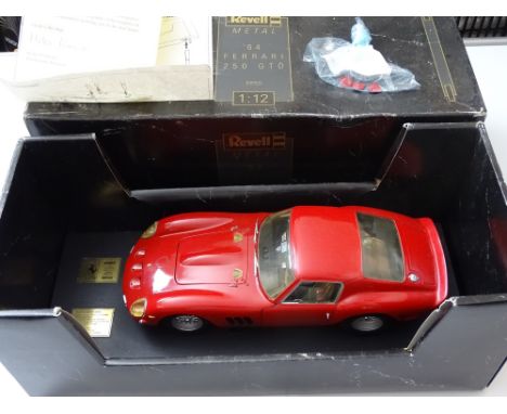 REVELL: A 1:12 scale diecast model of a 1964 Ferrari 250 GTO in original box complete with instructions and separate air inta