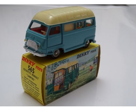 DINKY: A French DINKY 565 Estafette Renault 'Camping' in pale blue / cream - VG in VG box