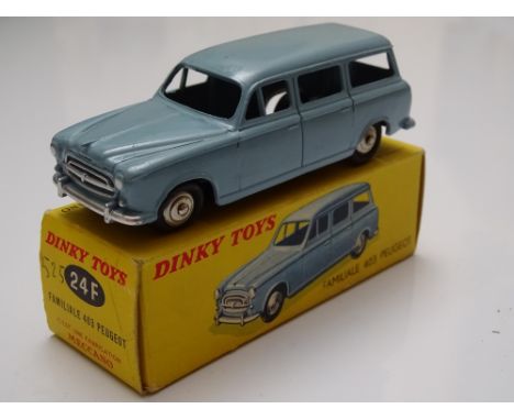 DINKY: A French DINKY 24F Peugeot 403 Familiale in blue - VG in G box