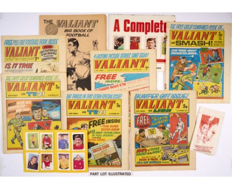 Valiant (1968-71) 16 Mar 1968 wfg 32 pg Valiant Big Book of Football, 23 May 1970 wfg World Cup 1970 Complete Record, Valiant