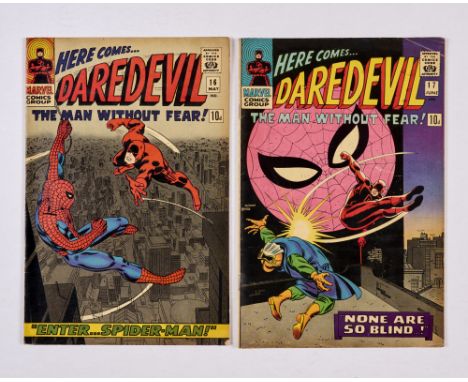 Daredevil (1966) 16, 17. Good cover gloss, tanned interior covers, light tan pages [vg+] (2). No Reserve