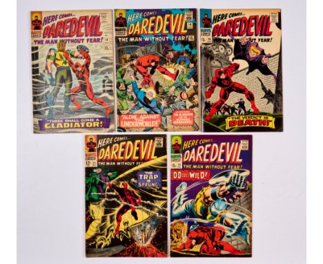 Daredevil (1966) 18-21, 23. (# 21 cents copy). Good cover gloss, tanned interior cover margins, cream/light tan pages [vg/vg+