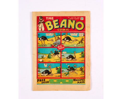 Beano Comic No 1 (1938). Introducing Big Eggo, Lord Snooty and his Pals, Morgyn the Mighty, Little Peanut and Tin-Can Tommy. 