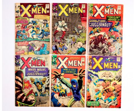 X-Men (1965) 9, 11-15. Tanned interior covers, light tan pages. # 12 [gd-], balance [vg-/vg] (6). No Reserve