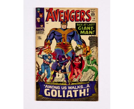 Avengers 28 (1966). Tanned interior covers, cream/light tan pages [vg]. No Reserve