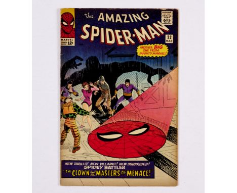 Amazing Spider-Man 22 (1965). Cents copy. Tanned interior cover, cream/light tan pages [vg]. No Reserve