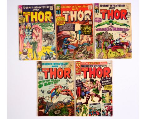 Journey Into Mystery (1965) 113-115, 117. With Annual 1 (1965). Tanned interior covers, light tan pages [gd/vg] (5). No Reser