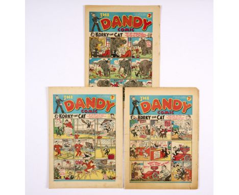Dandy (Sept-Oct 1940) 147, 148, 149. Propaganda war issues with Addie and Hermy, Wildfire the War Horse guides an RAF bomber,