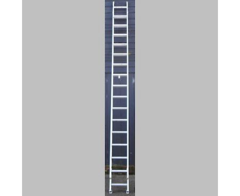 An aluminium extending ladder, 204cm, together with a stepladder