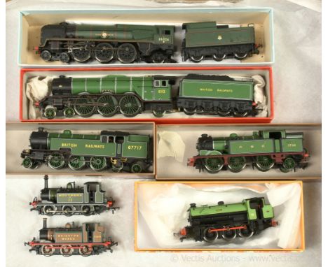 Hornby (China / Margate) OO Gauge a group of Steam Outline Locomotives consisting of a 4-6-2 Loco and Tender BR green rebuilt