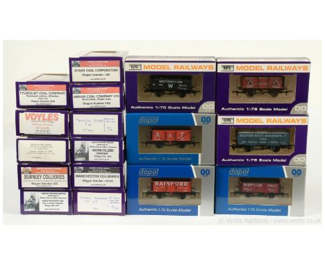 Dapol OO Gauge group of Limited Edition Private Owner Wagons consisting of Clifton &amp; Cersley Coal Co, Morgan Bros, Burnle