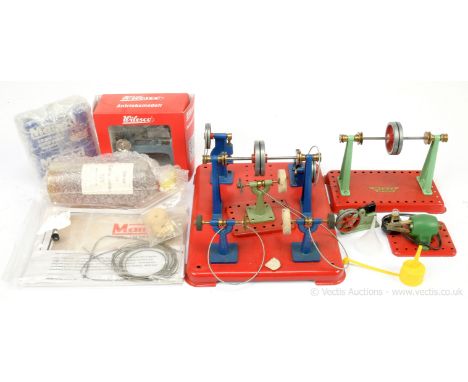Mamod/Wilesco quantity of Steam Accessories consisting of Mamod 6-piece Line Shaft and accessories includes hammer and other 