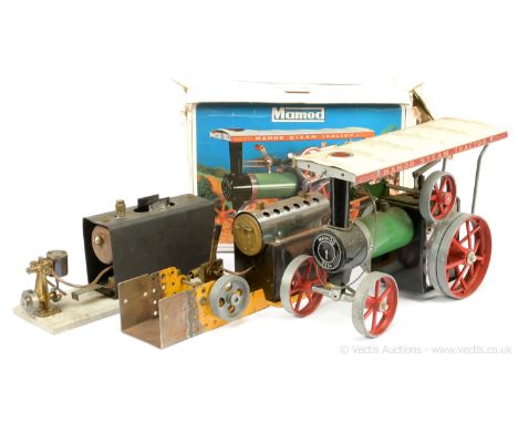 Mamod / Meccano and Scratchbuilt a group of steam items consisting of a Mamod TE1a Traction Engine, has been fired and suffer