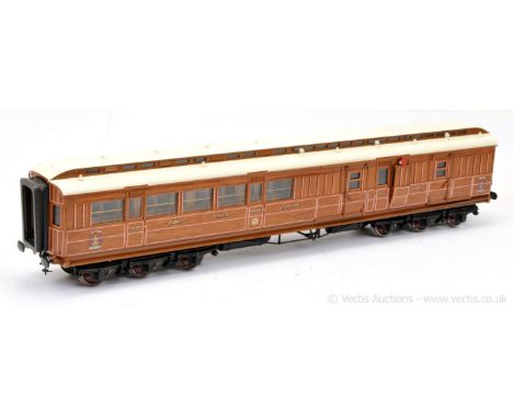 JBC Models (Sheffield) Gauge 1 10mm scale 12-wheel East Coast All 3rd Side Corridor Brake End Coach No.280. 4-comparment inte