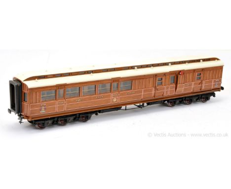 JBC Models (Sheffield) Gauge 1 10mm scale 12-wheel East Coast All 3rd Side Corridor Brake End Coach No.280. 4-comparment inte