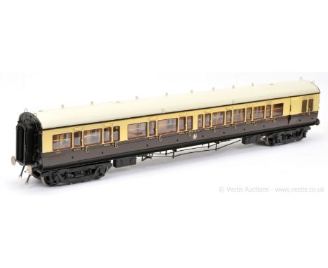 Custom Carriages Gauge 1 1/32nd scale GWR All 3rd 8-Compartment Side Corridor Brake End Coach. Detail includes internal compa