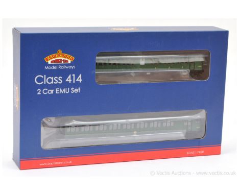 Bachmann OO Gauge Ref 31-390 Class 414 2-car EMU 2-AHP in BR green with power and non-power car. Near Mint in Excellent box.