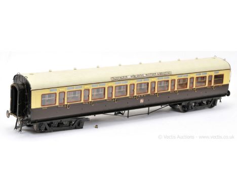 The Finescale Locomotive Company Gauge 1 1/32nd scale GWR All 3rd 8-Compartment Side Corridor Coach No.2436.  Excellent inter