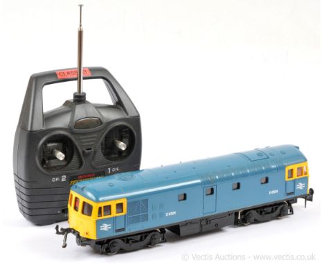 Lima O Gauge Diesel Locomotive BR blue No.D6524, appears to have been modified and fitted for radio control together with an 