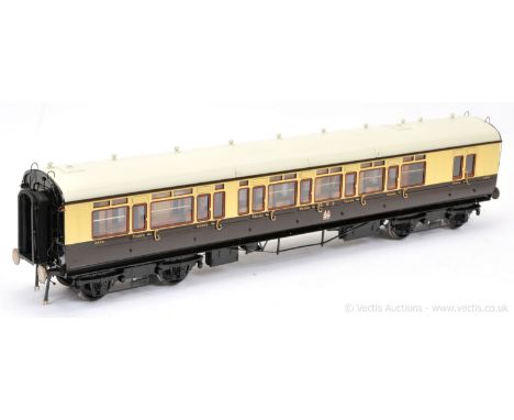 Custom Carriages Gauge 1 1/32nd scale GWR 1st / 3rd 6-Compartment Side Corridor Brake End Coach No.6960. Detail includes inte