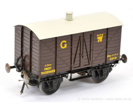 WEP Models Gauge 1 10mm scale GWR 4-wheeled Passenger Fruit Van No.2365, professionally built and painted Excellent.