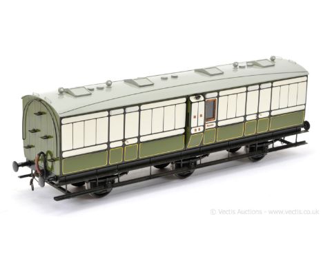 JBC Models (Sheffield) Gauge 1 1/32nd scale Highland Railway 6-wheel Full Brake Coach. Overall Excellent to Excellent Plus wi