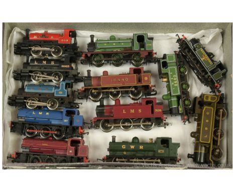 Hornby Railways &amp; Bachmann group of unboxed Steam Tank Locomotives. To include 0-6-0 LMS - 7606; 0-4-0 MR red "Robbie Bur