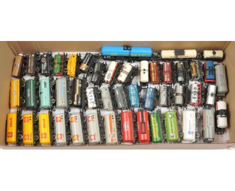 Hornby, Lima, Dapol &amp; others large group of unboxed tank wagons. To include Hornby "ICI"; Lima twin bogie "milk"; Bachman