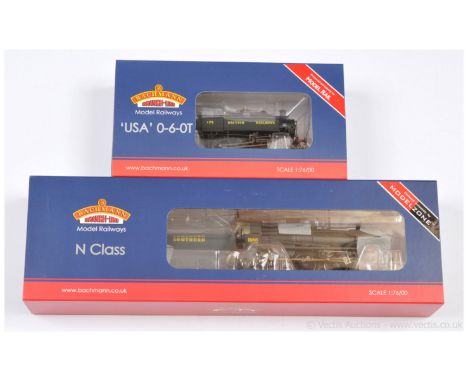 Bachmann OO Gauge pair of Southern Steam Outline Locomotives produced for Model Rail consisting of Ref 32-150V 2-6-0 Loco and