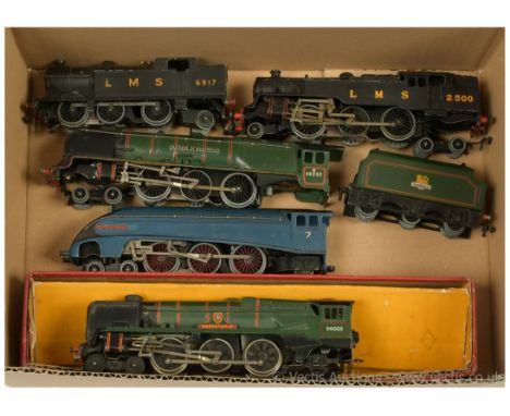 Hornby Dublo 3 rail group of 5x unboxed Steam Locomotives. Comprising 0-6-2 LMS Black - 6917 Tank; 2-6-4 LMS Black 2500 Tank;