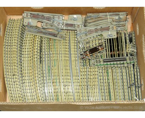 Hornby Dublo 3 Rail unboxed track large qty. To include numerous straights, curves; manual &amp; operated points, see photo. 