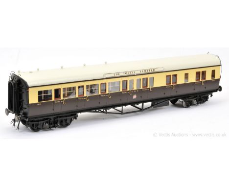 Custom Carriages Gauge 1 1/32nd scale GWR All 3rd 4-Compartment Side Corridor Brake End Coach No.4940.  Detail includes inter