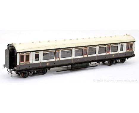 Kit / Scratchbuilt Gauge 1 10mm scale LNWR 1st / 2nd / 3rd tri-compartment Side Corridor Coach. Excellent internal detailing,