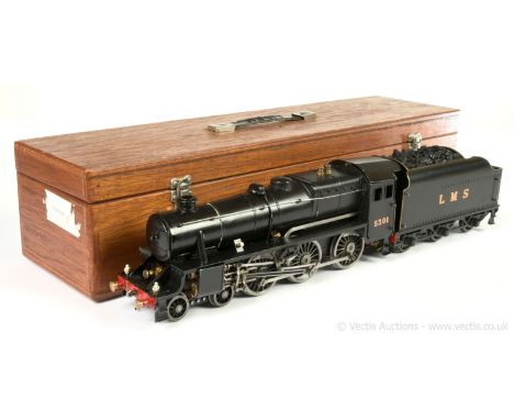 Kit and Scratchbuilt Gauge 1 4-6-0 Loco and Tender LMS black Stanier Class 5 No.5301, Live Steam. Loco is internally fired wi