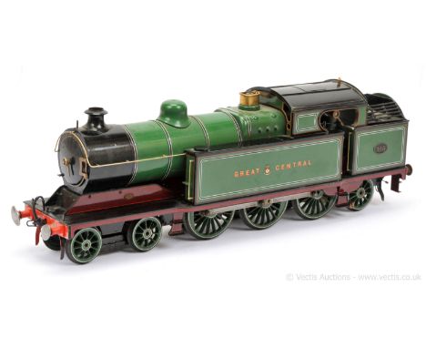Paul Forsyth built Gauge 1 10mm scale 4-6-2 Tank Loco Great Central Class A5 lined green No.166, Live Steam. Detail includes 