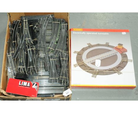 Hornby &amp; Lima large qty of track &amp; pointwork. To include many straight &amp; curved sections; straight &amp; curved p