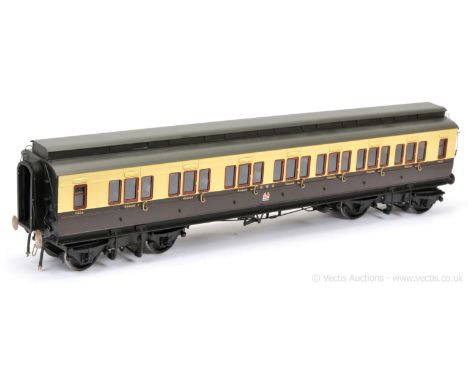 Custom Carriages Gauge 1 1/32nd scale GWR 1st / 3rd Side Corridor 7-Compartment Clerestory Roof Coach No.7506. Seven compartm