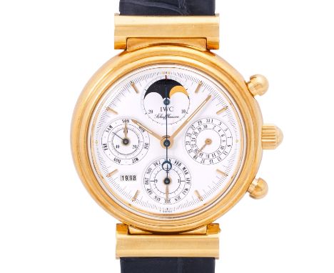 IWC DaVinci Ewiger Kalender Chronograph Ref. IW3750 Herrenuhr. 18K Gelbgold mit der Gehäuse-Nr. 2503527. Mechanisches Automat
