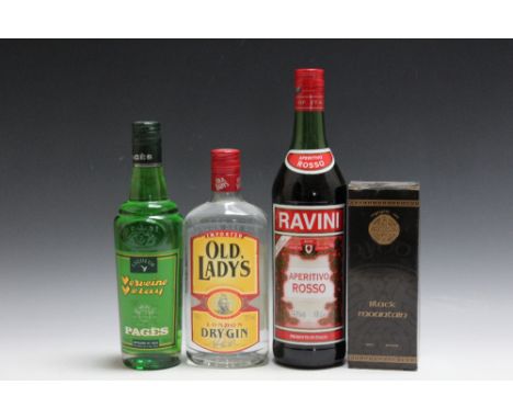 1 BOTTLE OF OLD LADY'S LONDON DRY GIN, together with 1 bottle of Verveine Velay liqueur and 1 Black Mountain and 1 bottle of 