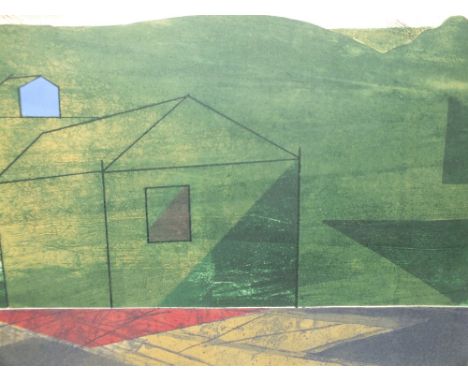 NORMAN C. JAQUES (b. 1922). 'Ghost Town of The West,  U.S.A.', signed in pencil lower right, limited edition coloured etching