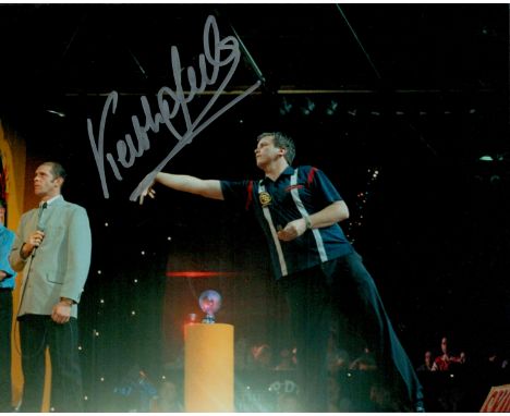 Keith Deller, MBE signed Colour Photo 10x8 Inch. Is an English former professional darts player best known for winning the 19