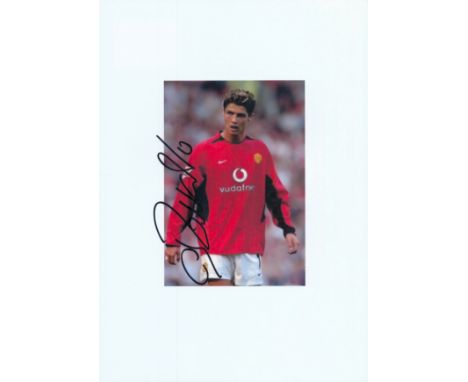 Football Cristiano Ronaldo signed 12x8 inch Manchester United colour photo. Good condition. All autographs come with a Certif