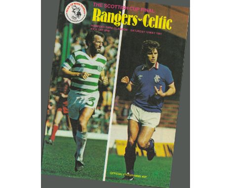 Rangers v Celtic 10th May 1980 Hampden Park Glasgow Scottish Cup Final vintage programme. Good condition. All autographs come